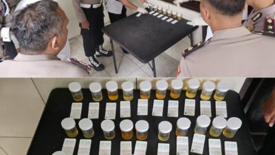Mendadak! Polres Madiun Gelar Test Urine Bagi PJU dan Kapolsek, Wujudkan Zero Narkoba