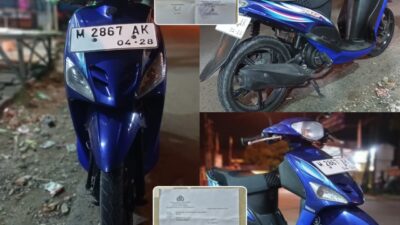 Motor Karyawan Honorer di Tanah Merah Digondol Maling, Aksi Pelaku Terekam CCTV