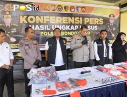 Polres Bondowoso Ungkap Curanmor Amankan 3 Tersangka dan 11 Unit Motor