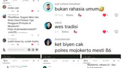 Ironis!!! Komentar Negatif Dari Netizen Terhadap Polres Mojokerto Dapat Merusak Citra Polri
