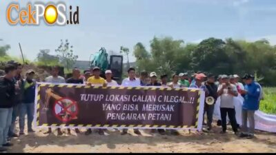 Pemkab & APH Kab. Mojokerto Dianggep Melempem, PMII Beserta Warga Berhasil Usir Esvacator Galian C