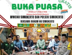 MWCNU Simokerto dan Polsek Simokerto Bersama Banom NU Simokerto Melaksanakan Buka Puasa