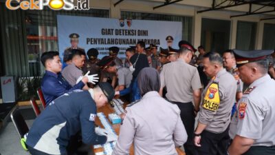 Wujudkan Zero Narkoba Polres Jember Test Urine Mendadak Bagi Para Perwira