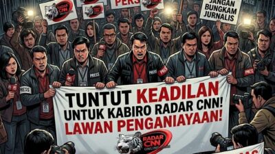 Jurnalis Radar CNN dan MADURA ASLI SEDARAH (MADAS) Gelar Aksi, Tuntut Keadilan atas Penganiayaan Kabiro Surabaya
