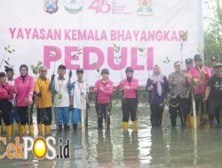 Sambut HUT ke-46, YKB Tanjung Perak Tanam Mangrove dan Gelar Baksos di Kalianak