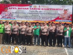 Perkuat Sinergi Jaga Stabilitas Keamanan, Kapolres Bangkalan Pimpin Apel Besar Sabuk Kamtibmas