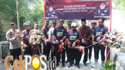 Polres Blitar Kota Resmikan Jembatan Merah Putih Presisi Penghubung Dua Desa