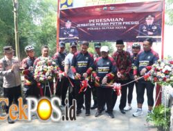 Polres Blitar Kota Resmikan Jembatan Merah Putih Presisi Penghubung Dua Desa