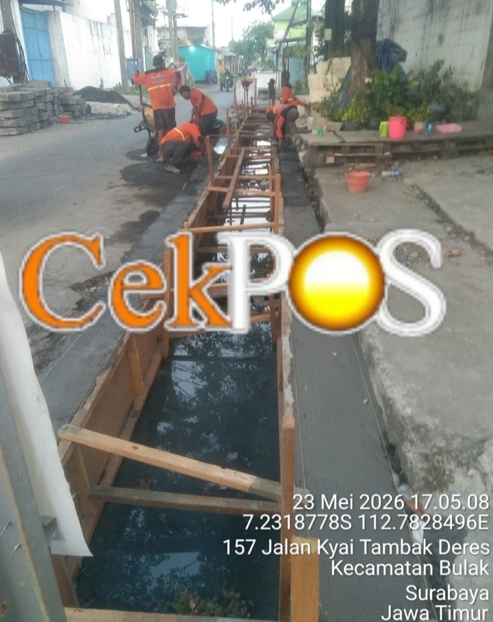 Foto : Lokasi Proyek di Kyai Tambak Deres Sore Hari