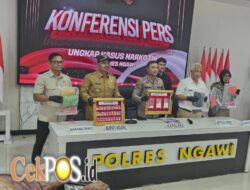 Laporan Masyarakat Melalui Call Center 110, Polres Ngawi Amankan Sabu 223,842 gram
