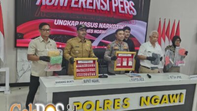 Laporan Masyarakat Melalui Call Center 110, Polres Ngawi Amankan Sabu 223,842 gram