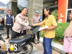 Polres Gresik Kembalikan 3 Motor Korban Curanmor dan Begal Tanpa Biaya