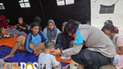 Polwan Jaga Jakarta Salurkan Bantuan dan Trauma Healing untuk Korban Kebakaran Pasar Jiung
