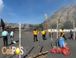 Polres Probolinggo Gelar Bakti Bersih di Gunung Bromo Usai Yadnya Kasada
