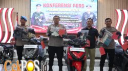Polres Madiun Kota Ungkap 3 Kasus Curanmor 4 Orang Residivis Diamankan