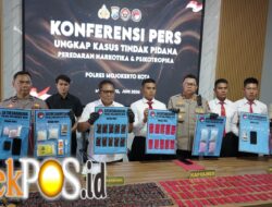 Polres Mojokerto Kota Ungkap Narkoba Temukan 330 Catride Vape Berisi Etomidate