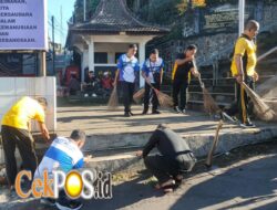 Polres Lumajang Gelar Bakti Religi Bersihkan Sejumlah Tempat Ibadah Sambut Hari Bhayangkara ke -80