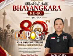 Ketua KAKI Jatim Ucapkan Selamat Hari Bhayangkara Ke-80, Semoga Polri Tetap Jaya dan Setia Jadi Abdi Negara