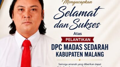 Moh. Sofwan Resmi Pimpin DPC MADAS Sedarah Kabupaten Malang, Kantor Hukum D. Firmansyah, S.H. & Partner Ucapkan Selamat dan Sukses