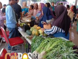 Polres Pelabuhan Tanjung Perak Gelar Gerakan Pangan Murah, Hasil Panen dari Lahan Ketahanan Pangan Tambak Wedi