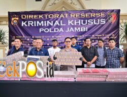 Ditreskrimsus Polda Jambi Ungkap Pembobolan Bank Jambi Rp144,82 Miliar, Tiga Tersangka Diamankan