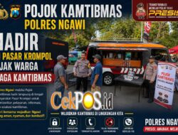 Polres Ngawi Perkuat Sinergi dengan Warga Lewat Pojok Kamtibmas di Pasar Krompol