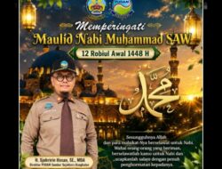 Sambut Hari Lahir Baginda Nabi Muhammad SAW, Dirut PUDAM Bangkalan Ucapkan Rasa Syukur