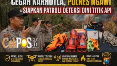 Cegah Karhutla, Polres Ngawi Siapkan Patroli Deteksi Dini Titik Api