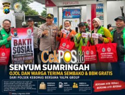 Polsek Kebomas Gandeng YALPK Group Gelar Baksos Ojol Gresik Sumringah Dapat Sembako dan BBM Gratis