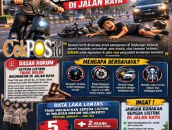 Polres Mojokerto Imbau Masyarakat Tidak Gunakan Sepeda Listrik di Jalan Raya