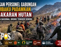 Polres Probolinggo Terjunkan Personel Bantu Padamkan Kebakaran Hutan di Gunung Bromo