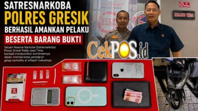 Polres Gresik Amankan Dua Tersangka Edarkan Sabu Jaringan Bangkalan