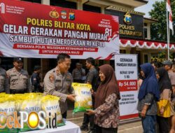 Sambut HUT Kemerdekaan RI ke-81, Polres Blitar Kota Hadirkan Gerakan Pangan Murah untuk Masyarakat