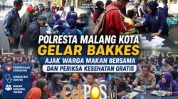 Polresta Malang Kota Gelar Bakkes dan Makan Bersama, Warga Dapat Layanan Kesehatan Gratis