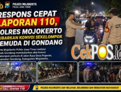 Respons Cepat Laporan 110, Polres Mojokerto Bubarkan Konvoi Sekelompok Pemuda di Gondang