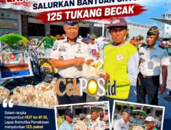Bakti Sosial HUT ke-81 RI: Lapas Narkotika Pamekasan Salurkan Bantuan untuk 125 Tukang Becak