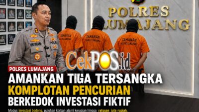 Investasi Fiktif Berujung Raibnya Rp1 Miliar, Tiga Pelaku Dibekuk Polres Lumajang