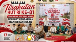 Sinergi Ulama dan Umara, Muspika Tanah Merah Bersama IASS PK Tanah Merah Gelar Malam Tirakatan HUT RI ke‑81