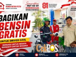 HUT RI ke-81, Yayasan Rehabilitasi Rumah Merah Putih Tebar Kepedulian Lewat Bensin Gratis Bagi Driver Ojol