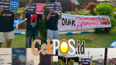 Refleksi Kemerdekaan RI ke-81, PMII Mojokerto Gelar Aksi Tolak Tambang Ilegal di Tugu UKS