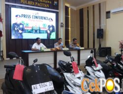 Polres Pacitan Amankan Montir Tersangka Curanmor di Tiga Lokasi
