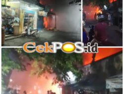 Kebakaran Dua Ruko di Tambaksari Surabaya,  Diduga Sumber Api Dari Laundry Merembet ke Percetakan