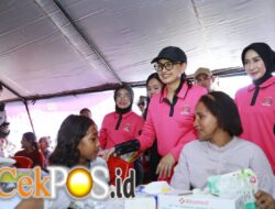 Ketua Umum Bhayangkari Gelar Bakti Sosial dan Bakti Kesehatan bagi Pengungsi Gempa Flores