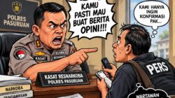 Seolah Tak Terima Dikonfirmasi, Kasat Resnarkoba Polres Pasuruan Diduga Tuding Awak Media Akan Membuat Berita Opini