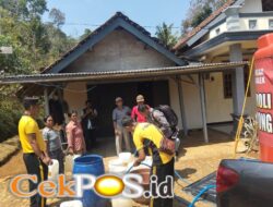 Polres Trenggalek Distribusikan Air Bersih ke Pelosok Desa Melalui Patroli Gentong dan Kendil