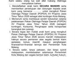 Ironi, Atlet Popda kota Malang, Berjuang Bawa Nama Daerah, diminta Biaya Sendiri hingga Lepas Hak Apresiasi