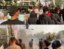 Kecewa Tak Ditemui Gubernur, Aksi Ratusan Mahasiswa Bawean di Depan Pemprov Jatim Berujung Ricuh