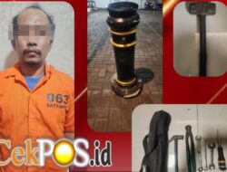 Polsek Pabean Cantikan Amankan DPO Pencuri 14 Bollard Di Kawasan Kembang Jepun. 
