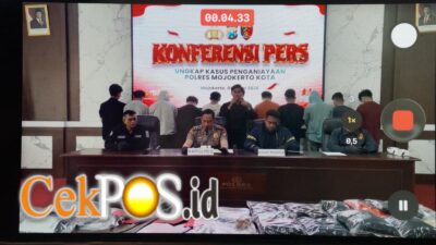Polres Mojokerto Kota Amankan 21 Pemuda Diduga Serang Angkringan di Magersari