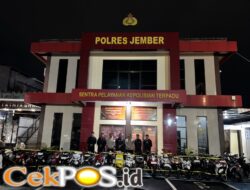 Respons Cepat Aduan 110, Polres Jember Amankan 21 Motor Balap Liar di Akses Bandara Notohadinegoro